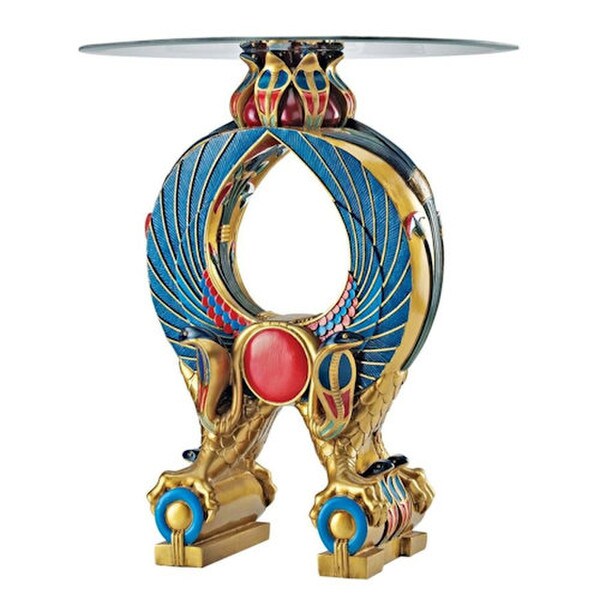 Falcon Wings of Horus Egyptian Altar Side Table God fulcrum palette